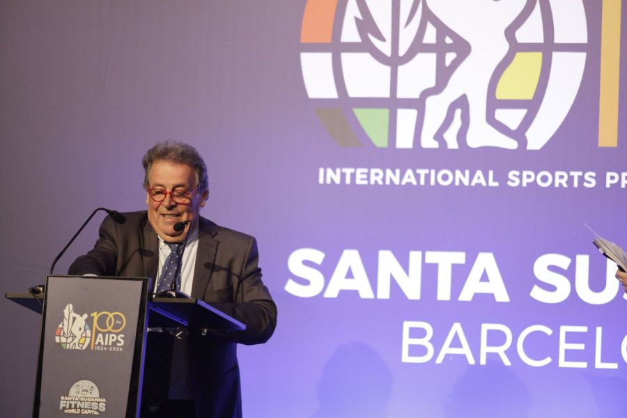 Campolier inaugura el 86 Congreso mundial de periodistas deportivos del AIPS alabando las bondades de Santa Susanna